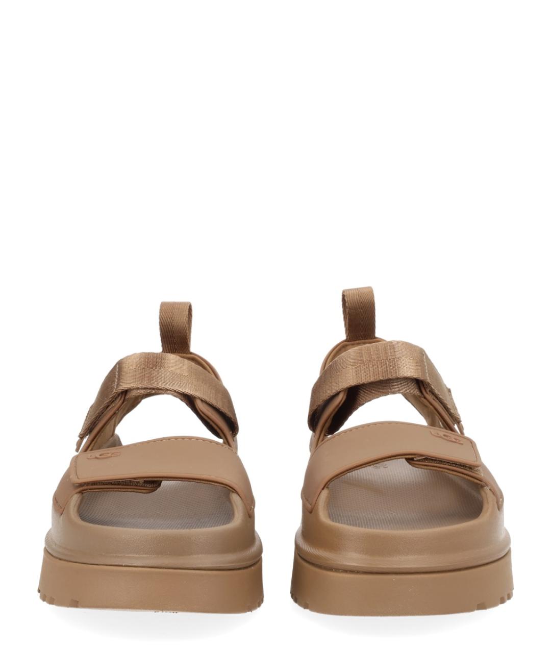 UGG AUSTRALIA Коричневые синтетические сандалии, фото 3