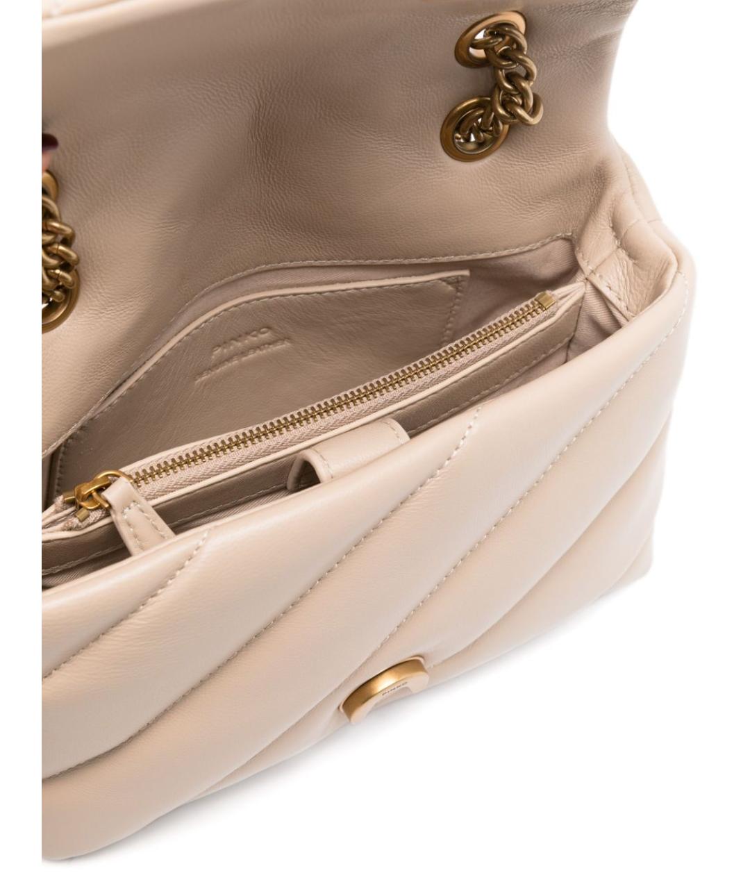 PINKO Розовая кожаная сумка через плечо, фото 3