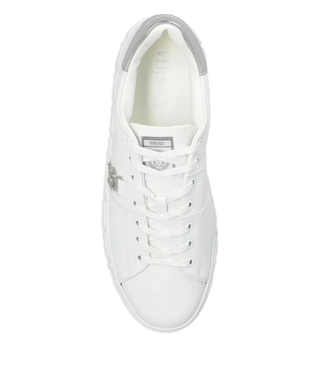 VERSACE Белые синтетические низкие кроссовки / кеды, фото 3