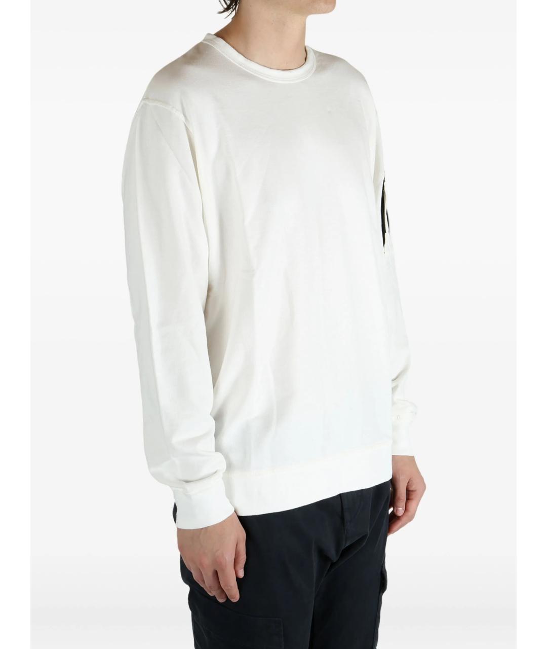 CP COMPANY Белый хлопковый джемпер / свитер, фото 4