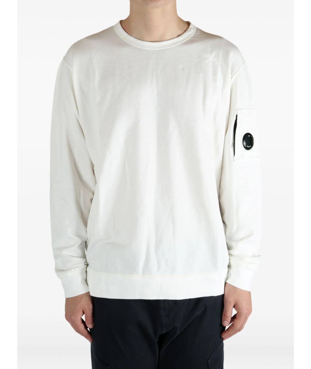CP COMPANY Белый хлопковый джемпер / свитер, фото 3