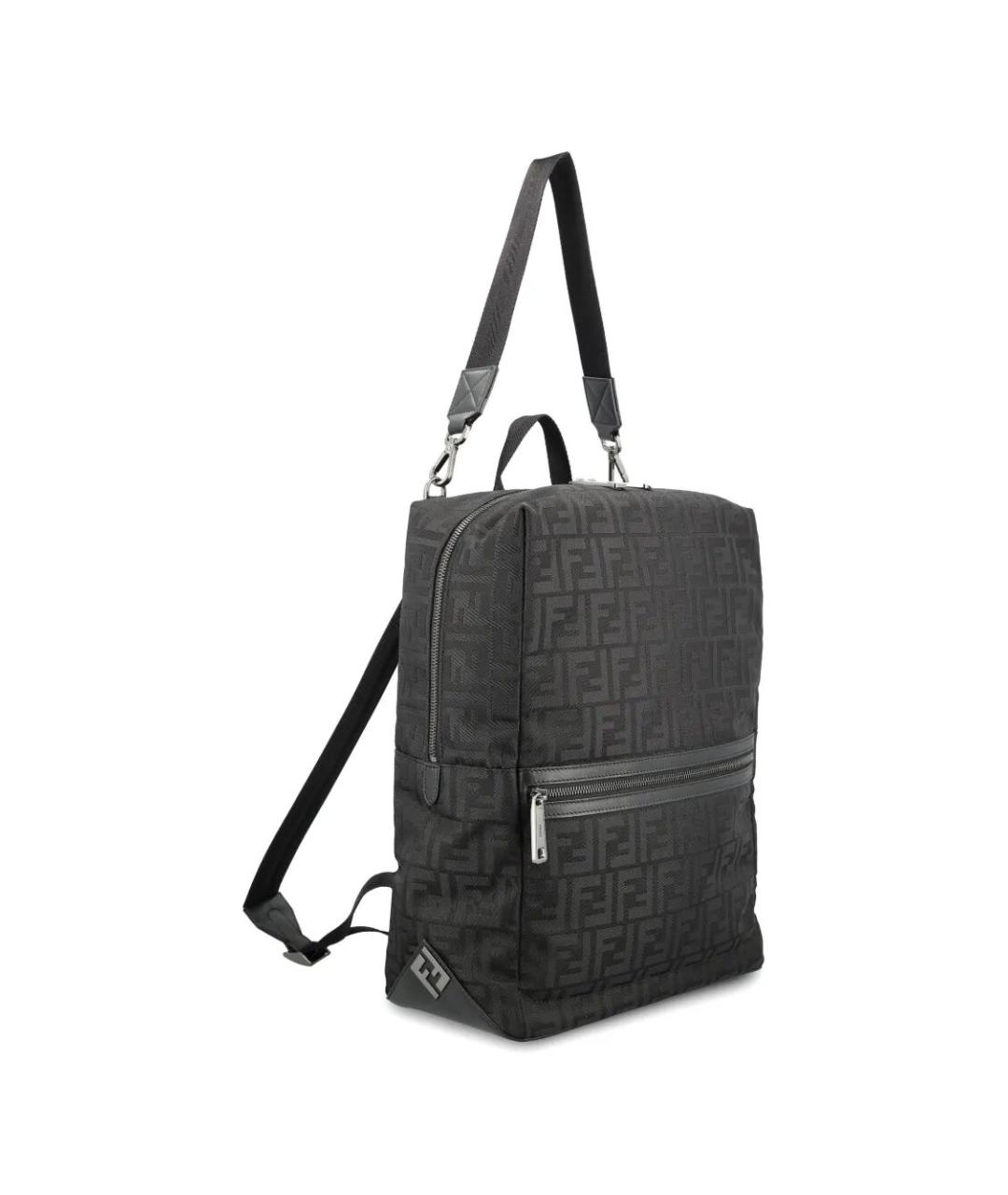 FENDI Черный синтетический рюкзак, фото 3