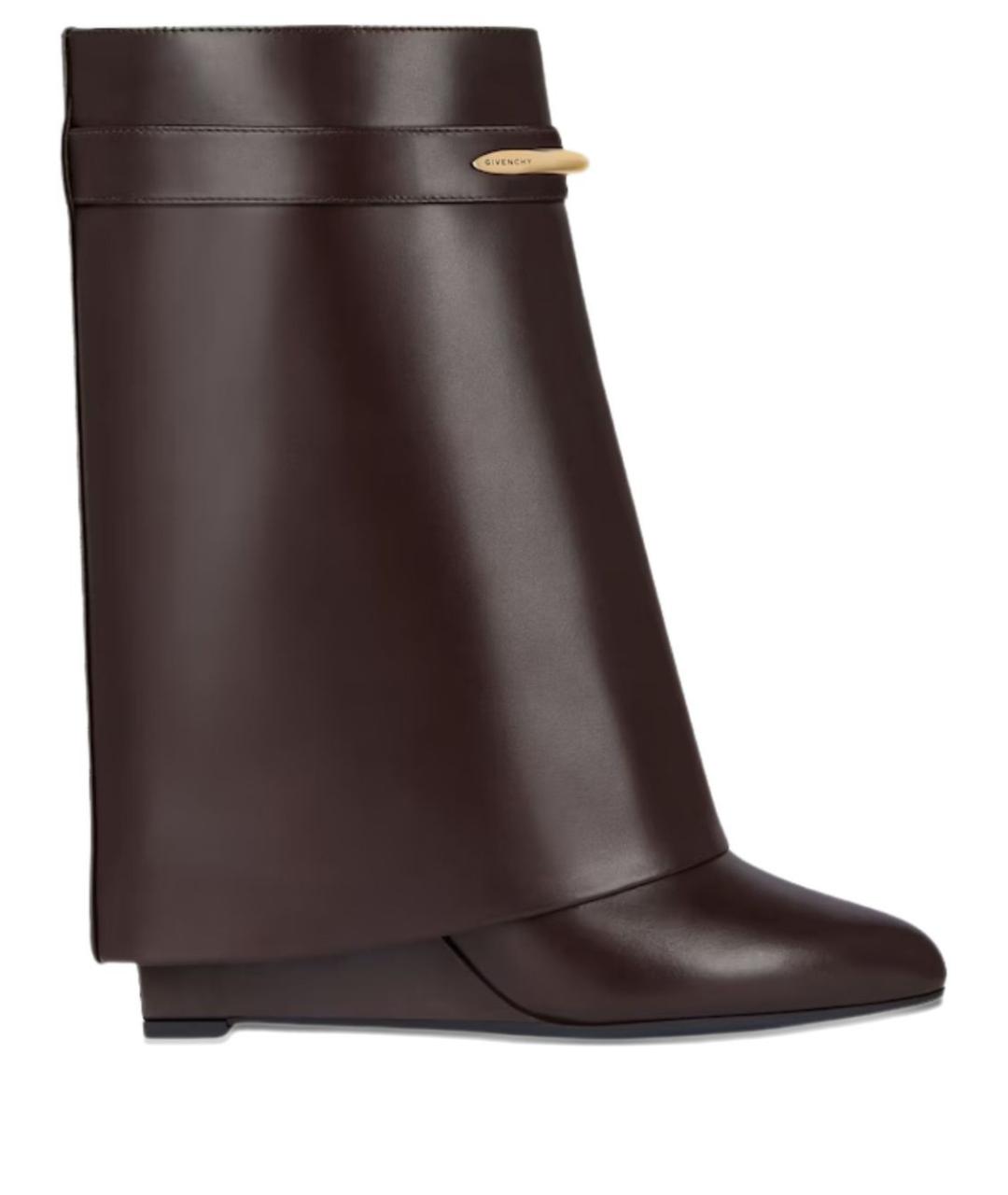 GIVENCHY Коричневые кожаные сапоги, фото 1