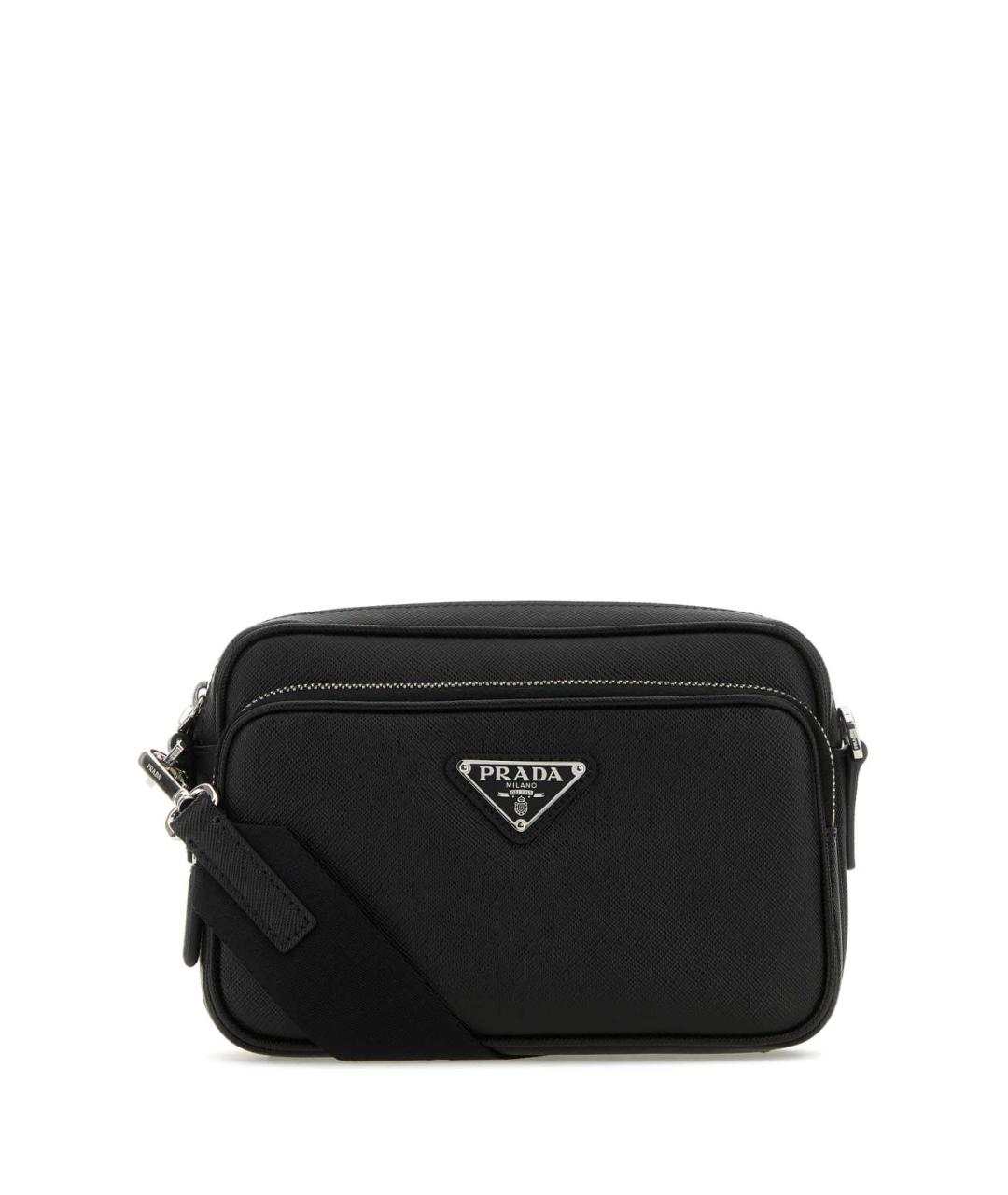 PRADA Черная кожаная сумка на плечо, фото 1