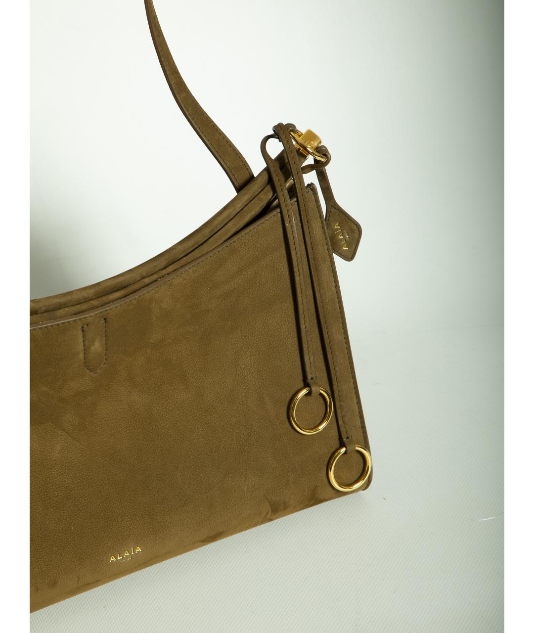 ALAIA Зеленая кожаная сумка через плечо, фото 4