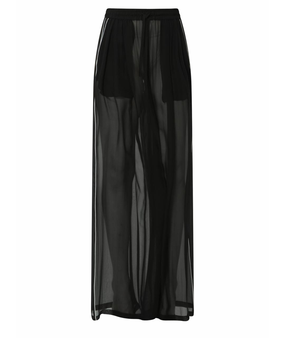 DOLCE&GABBANA Черные шелковые прямые брюки, фото 1