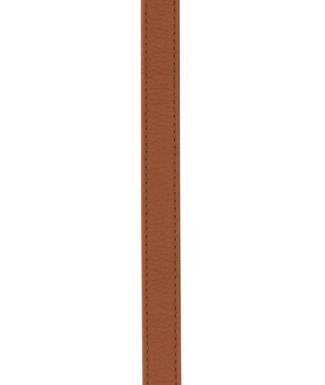 CHLOE Коричневый кожаный ремень, фото 3