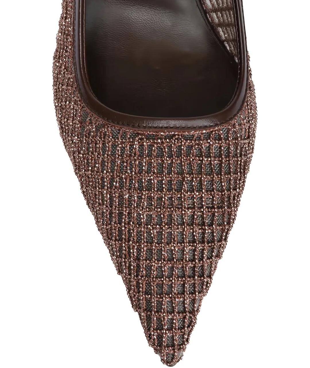 BRUNELLO CUCINELLI Коричневые кожаные туфли, фото 2