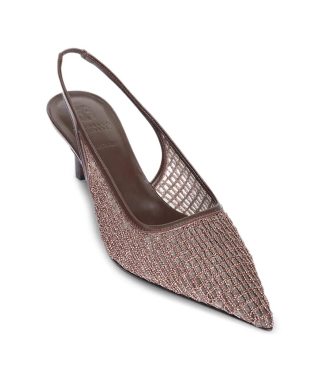 BRUNELLO CUCINELLI Коричневые кожаные туфли, фото 4