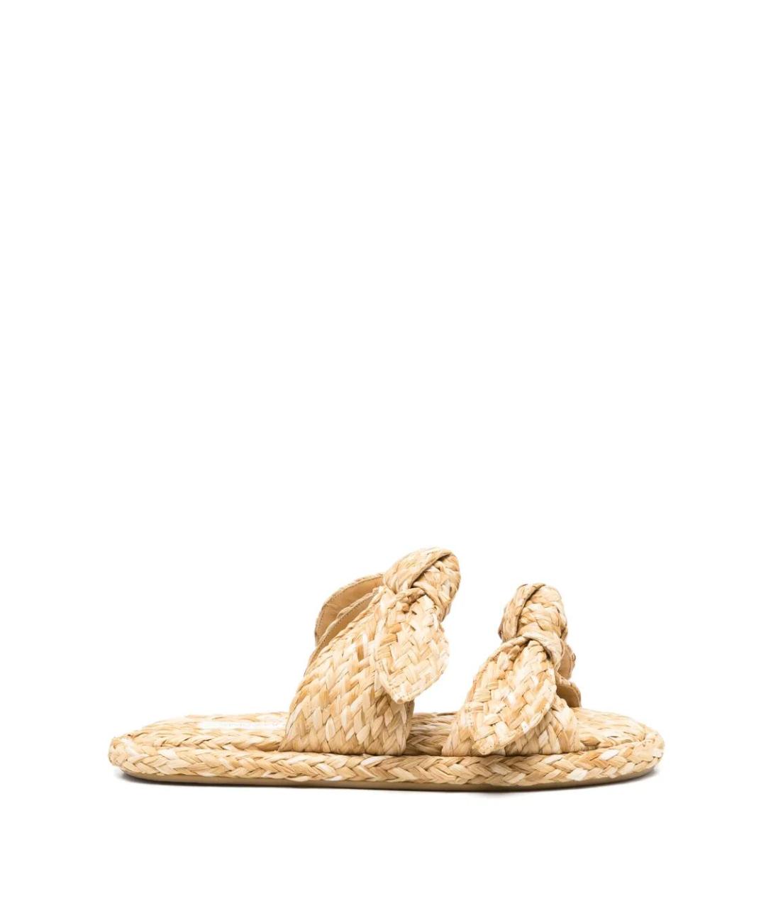 ZIMMERMANN Бежевые синтетические сандалии, фото 1