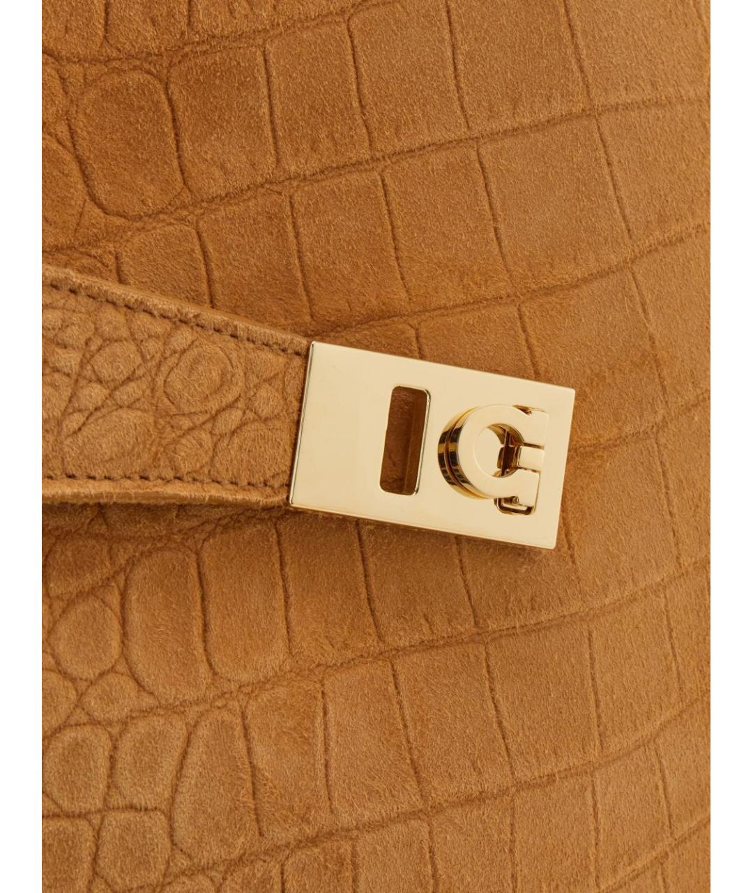 FERRAGAMO Бежевая кожаная сумка тоут, фото 2