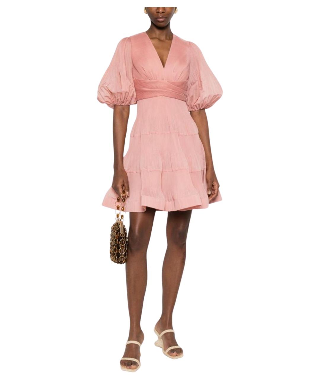 ZIMMERMANN Розовое повседневное платье, фото 3