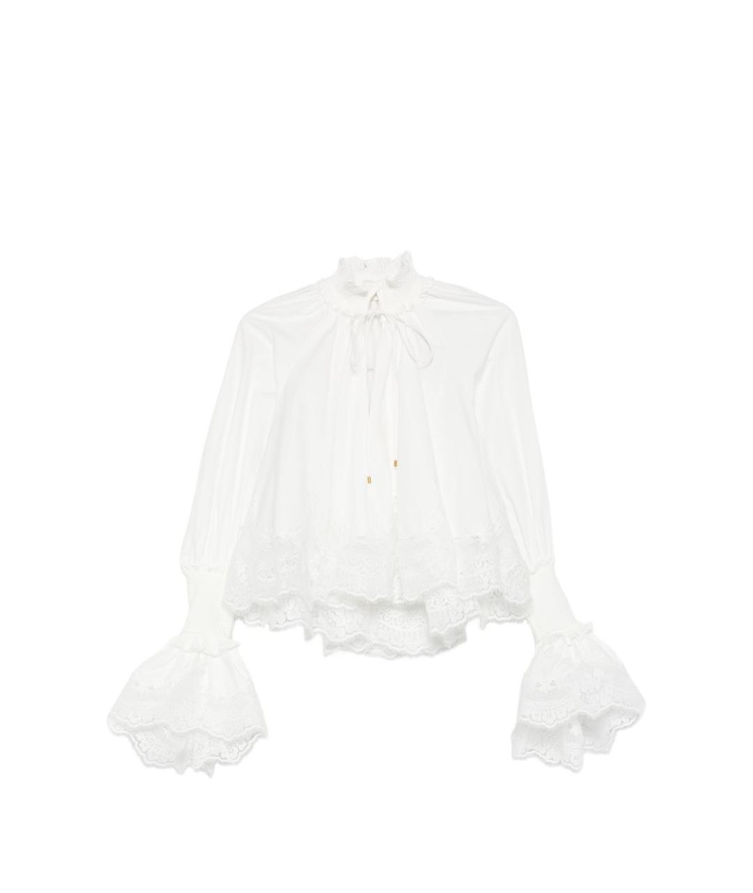 ZIMMERMANN Белая хлопковая рубашка, фото 1