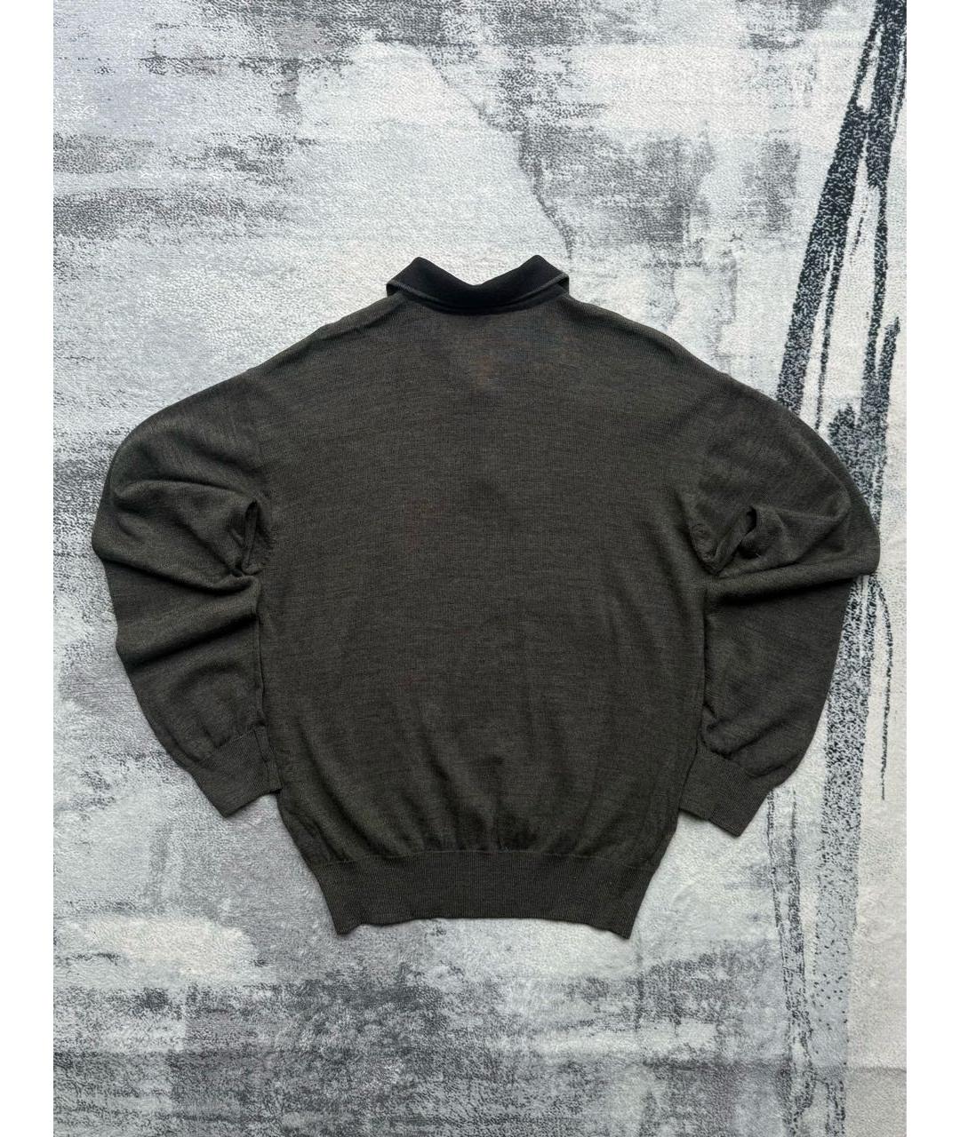 SAINT LAURENT Антрацитовый шерстяной джемпер / свитер, фото 6