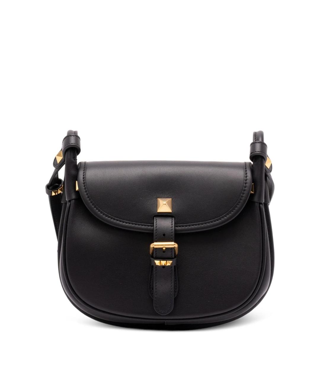 VALENTINO Черная кожаная сумка через плечо, фото 1