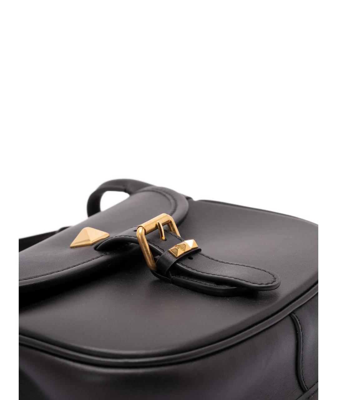 VALENTINO Черная кожаная сумка через плечо, фото 3