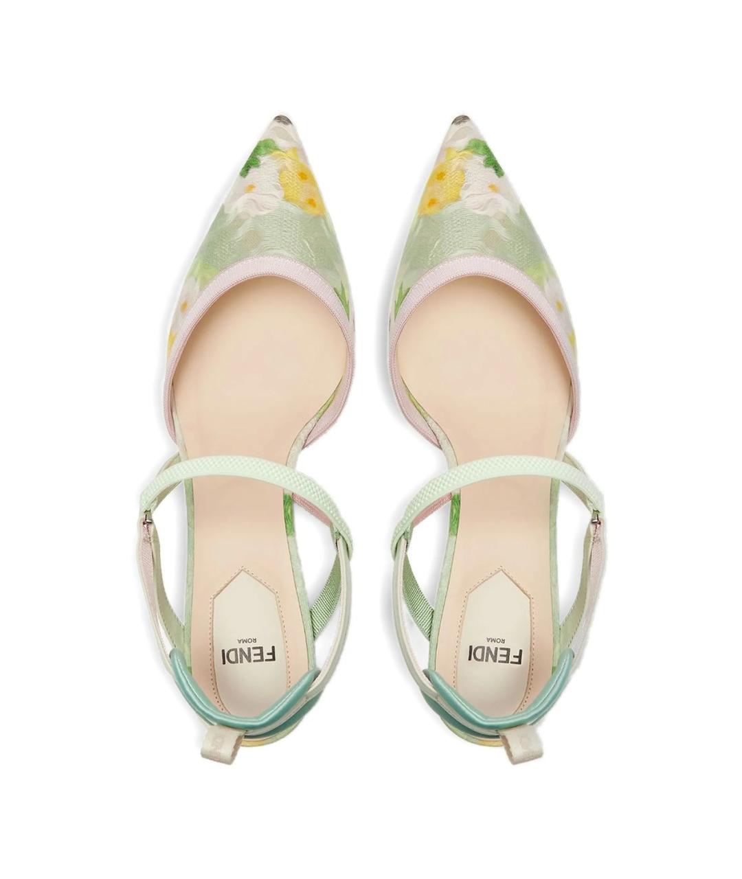 FENDI Мульти текстильные туфли, фото 2