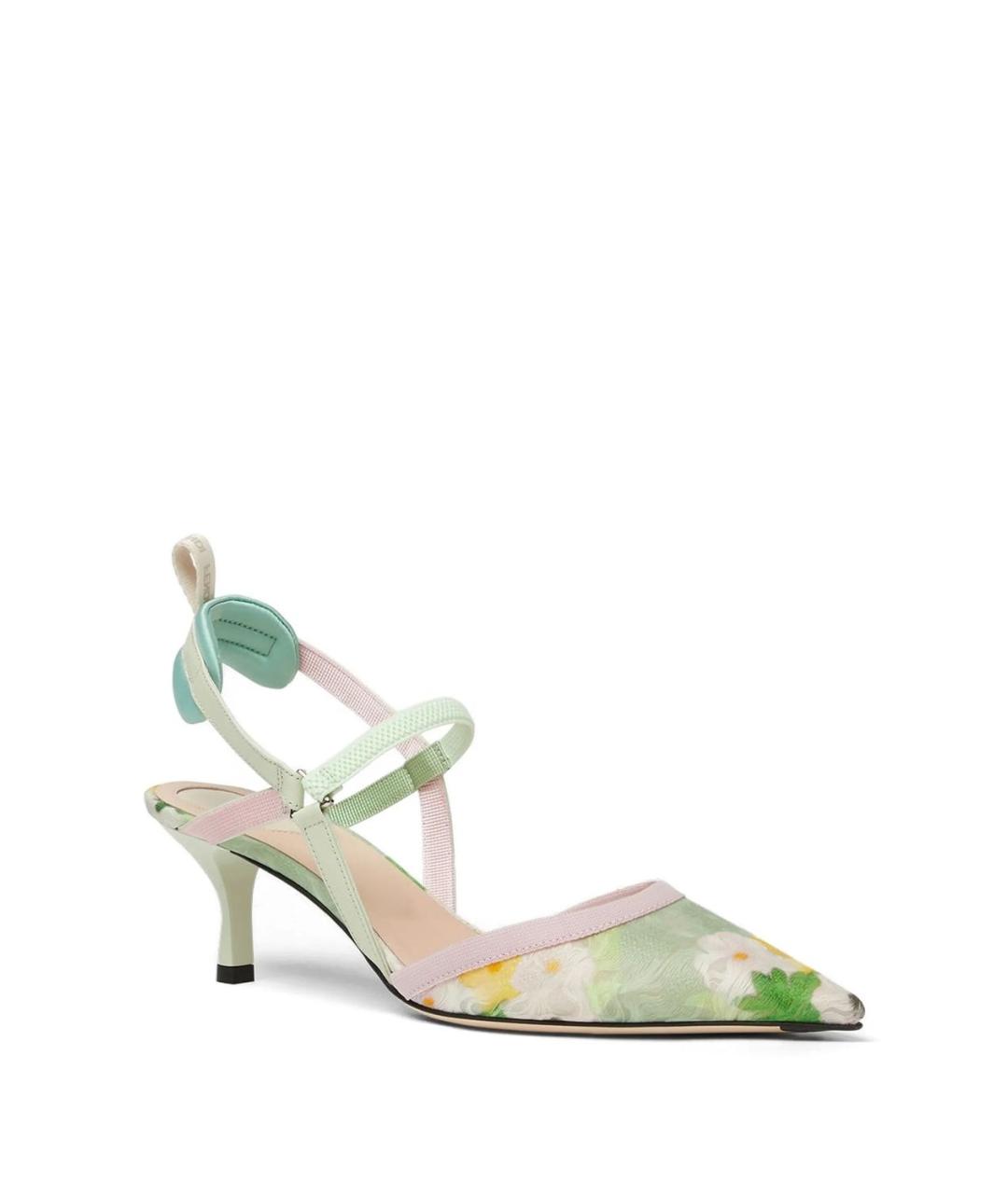 FENDI Мульти текстильные туфли, фото 3