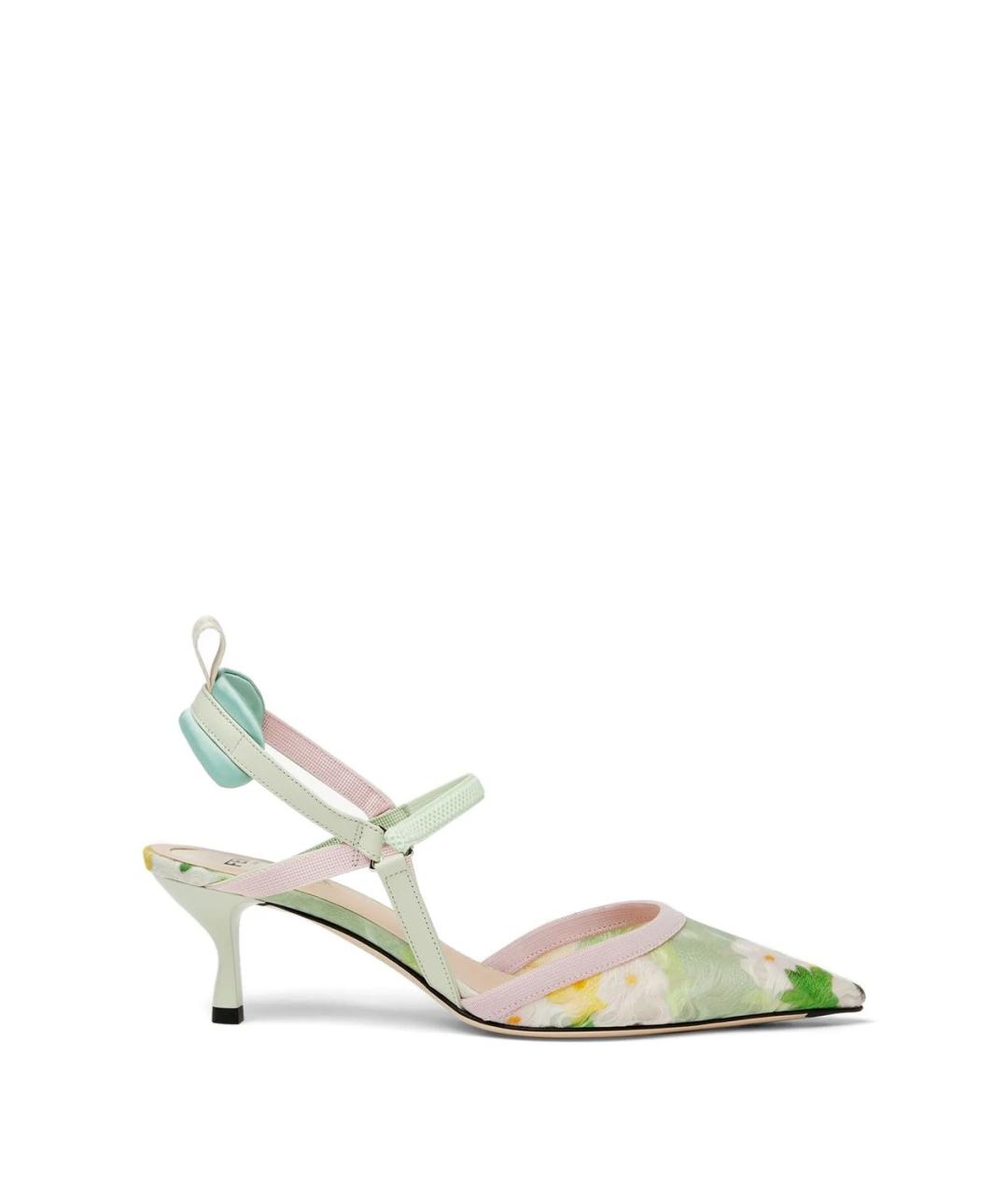 FENDI Мульти текстильные туфли, фото 1