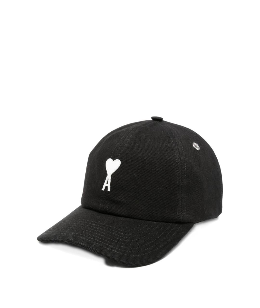 Ami Paris Черная хлопковая кепка, фото 1