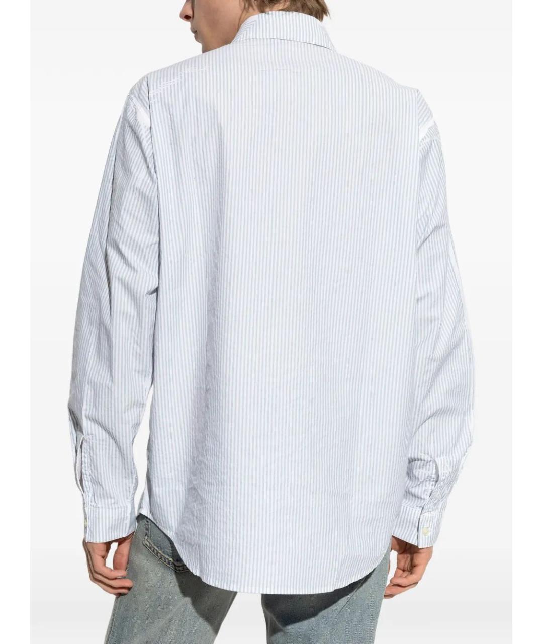 DIESEL Синяя хлопковая кэжуал рубашка, фото 4