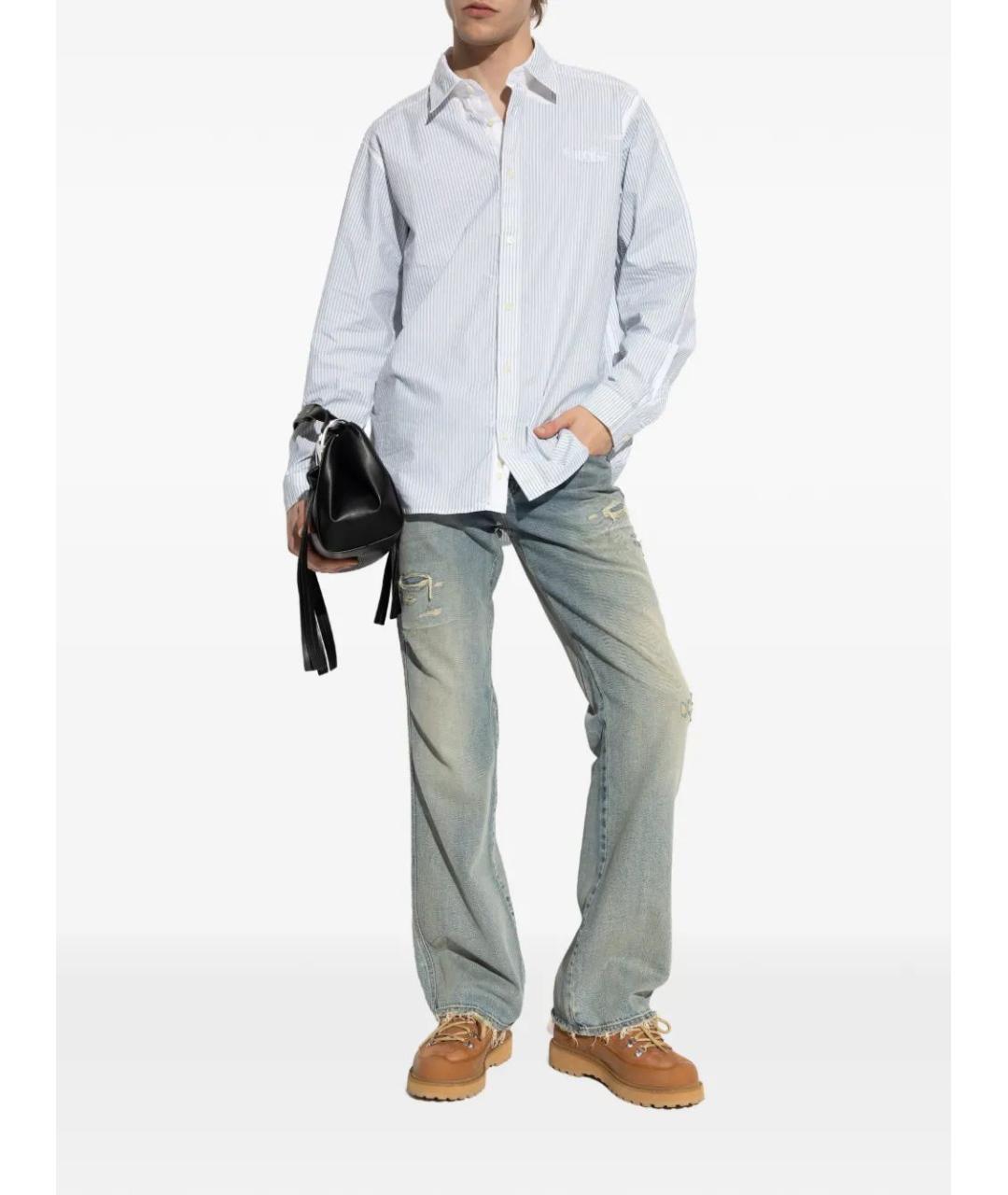 DIESEL Синяя хлопковая кэжуал рубашка, фото 2