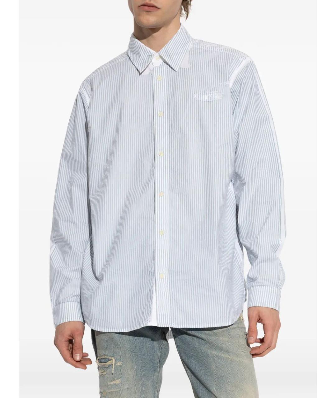 DIESEL Синяя хлопковая кэжуал рубашка, фото 3