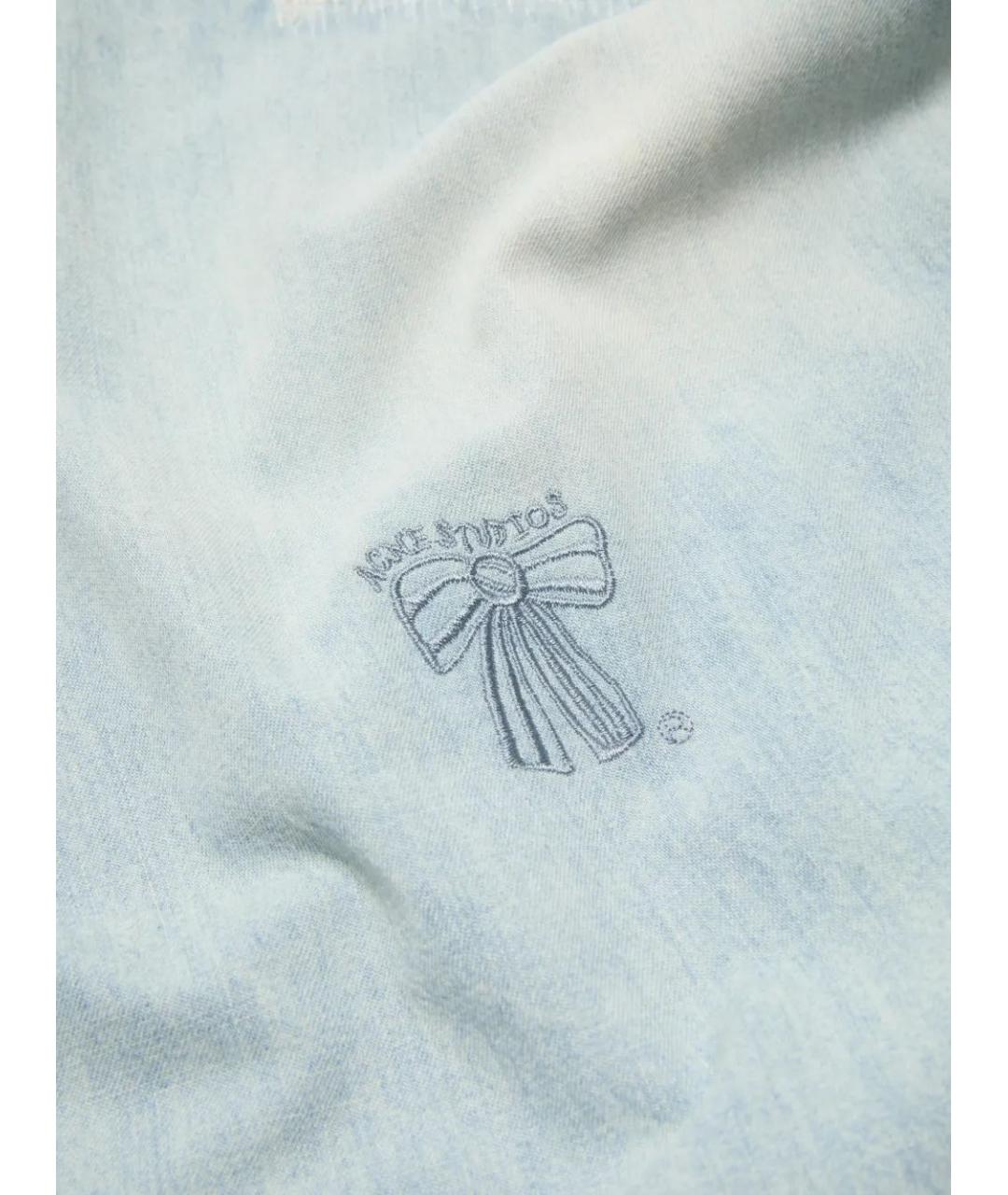 ACNE STUDIOS Синяя хлопковая кэжуал рубашка, фото 5