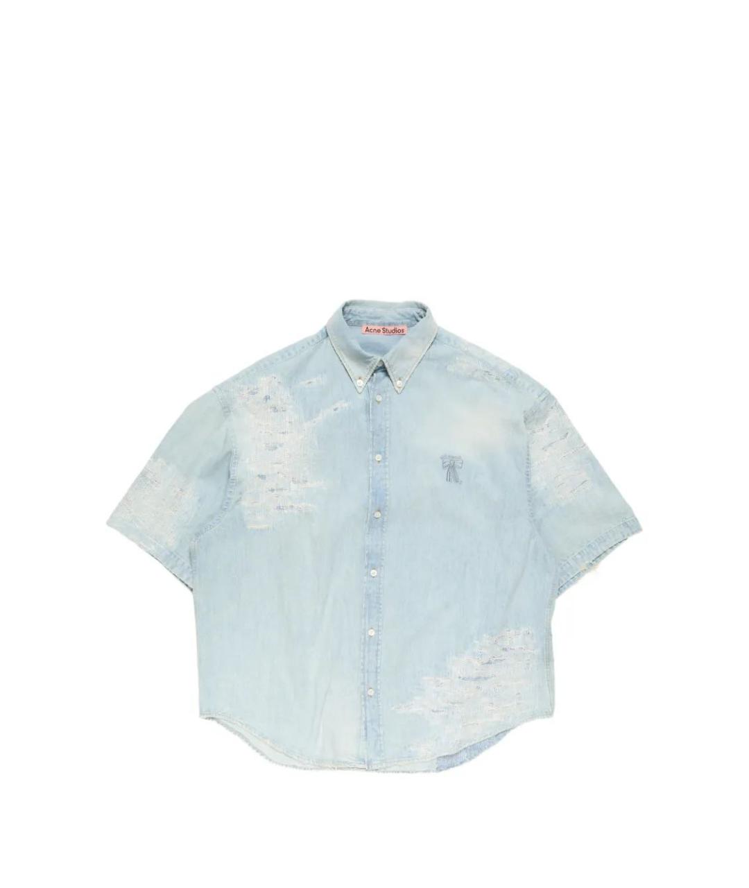 ACNE STUDIOS Синяя хлопковая кэжуал рубашка, фото 1