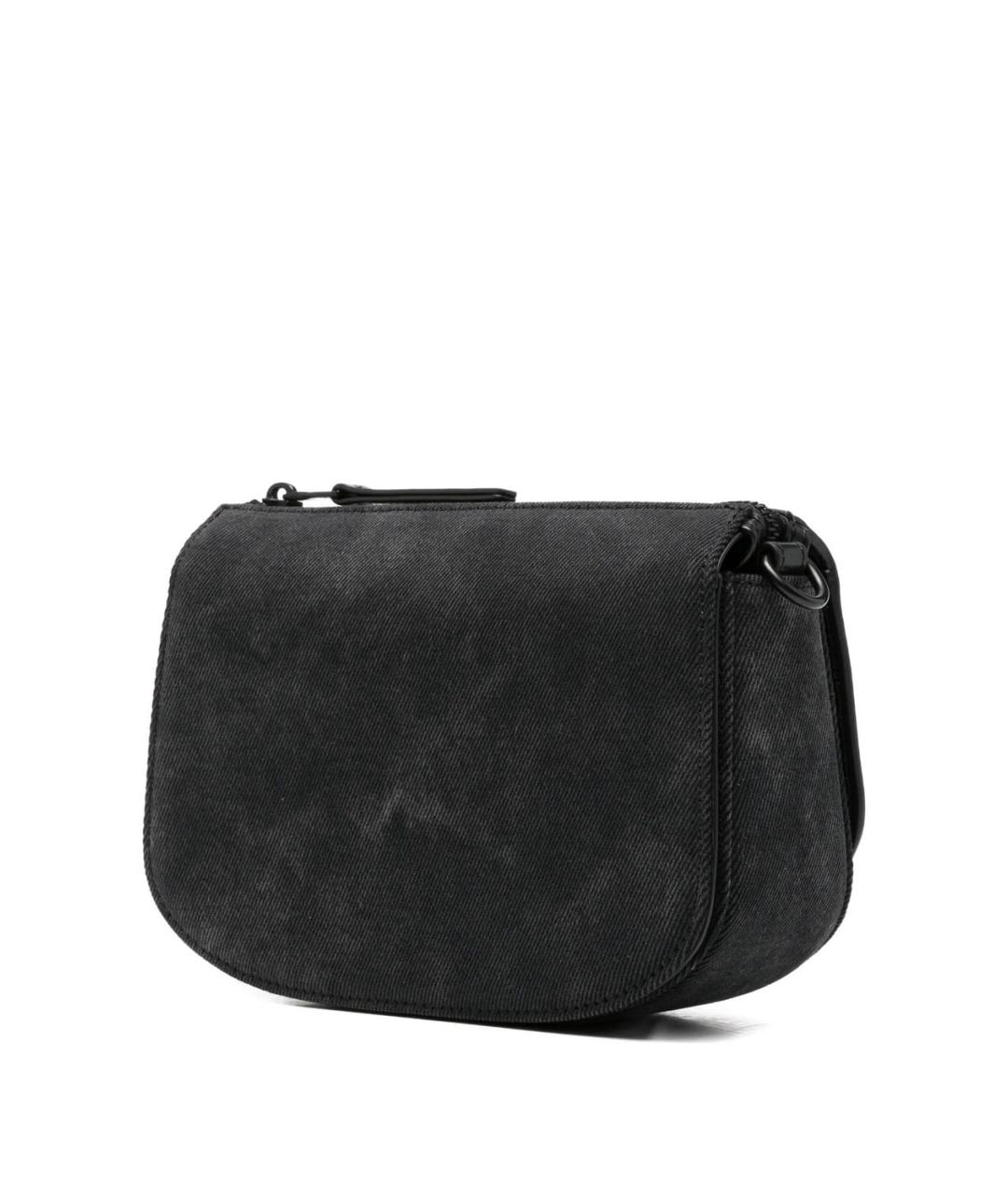 DIESEL Черная кожаная сумка на плечо, фото 2