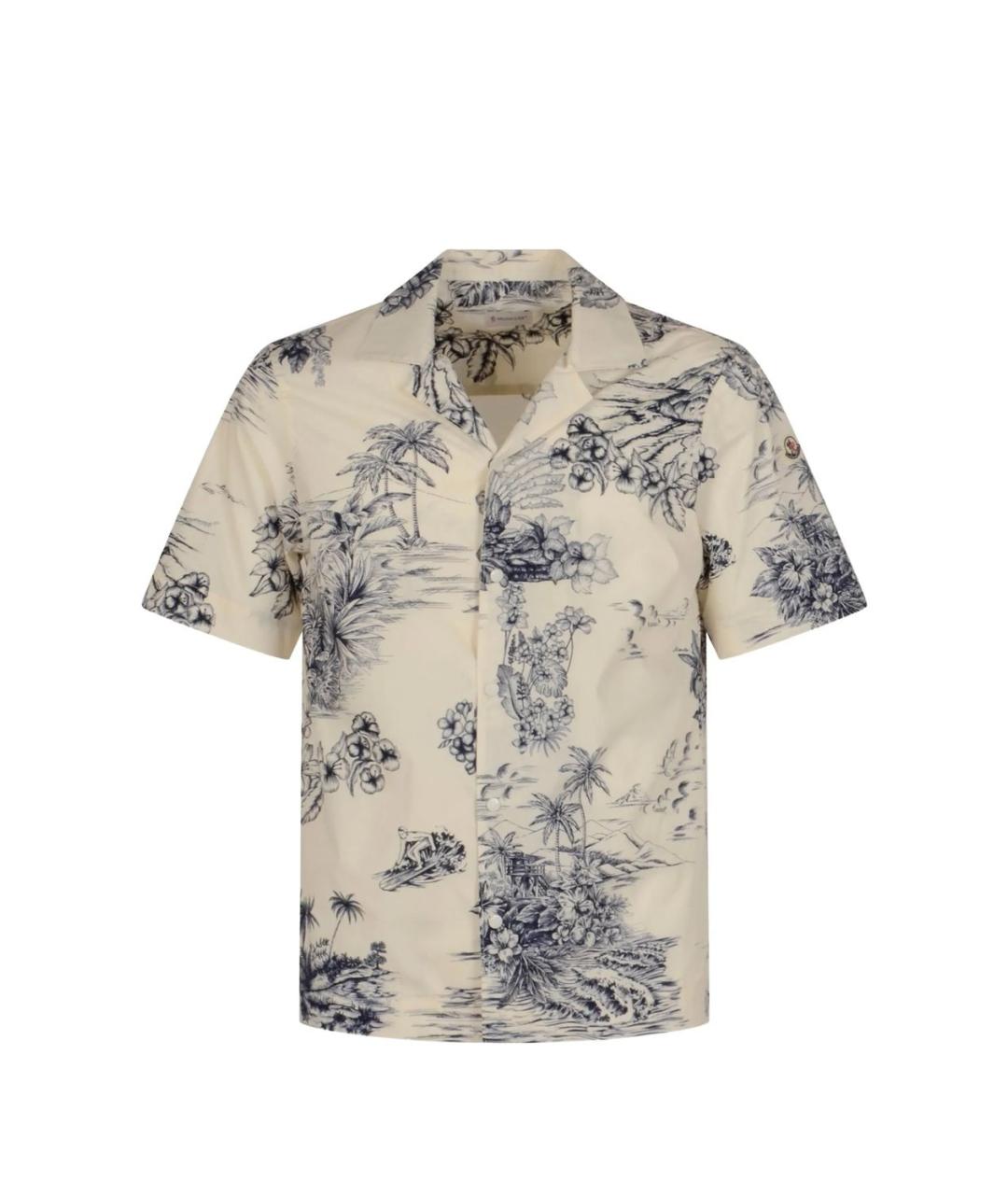 MONCLER Синяя хлопковая кэжуал рубашка, фото 1