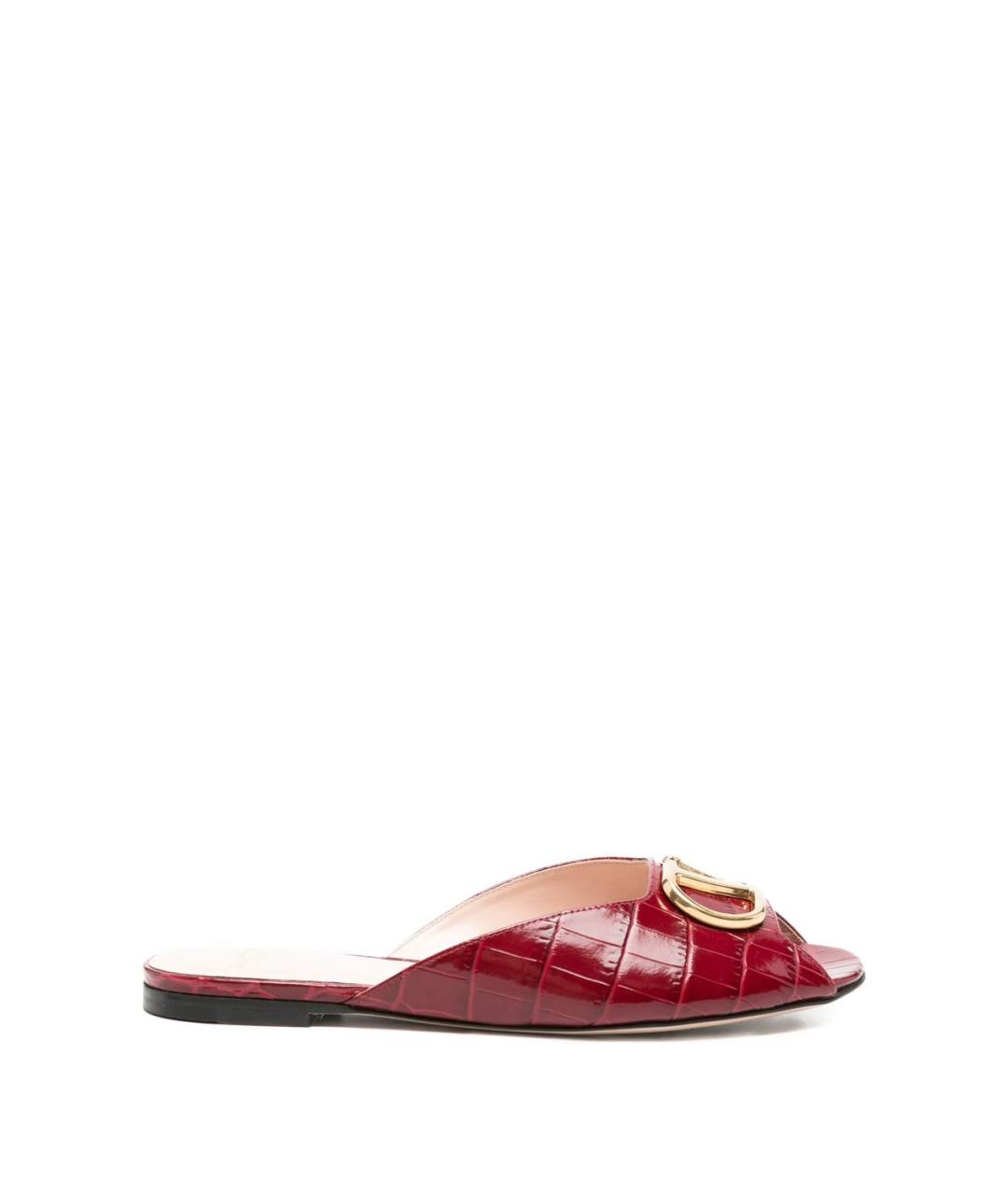 VALENTINO Красные кожаные сандалии, фото 1