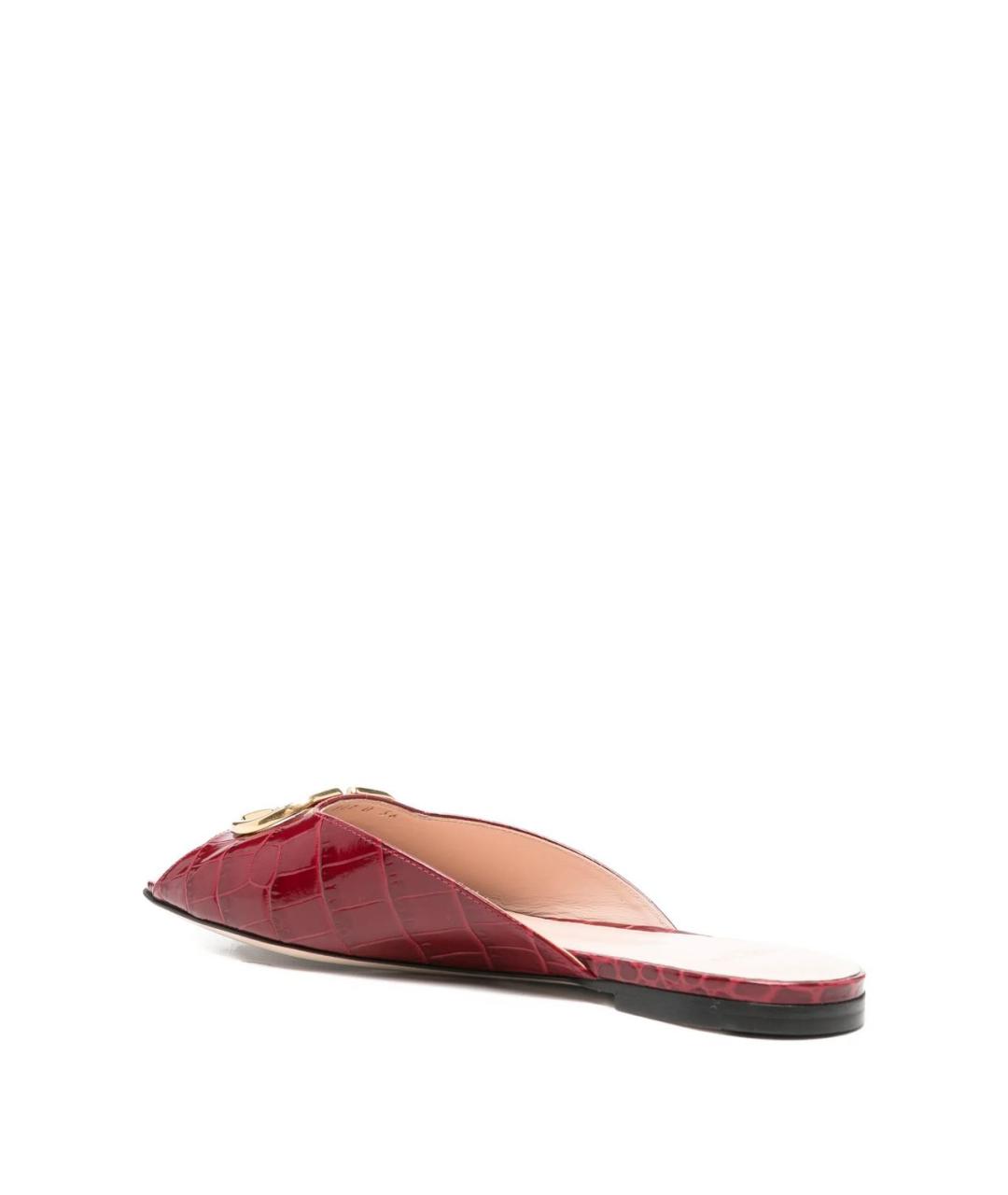 VALENTINO Красные кожаные сандалии, фото 3