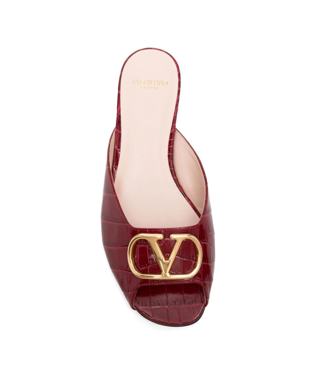 VALENTINO Красные кожаные сандалии, фото 2