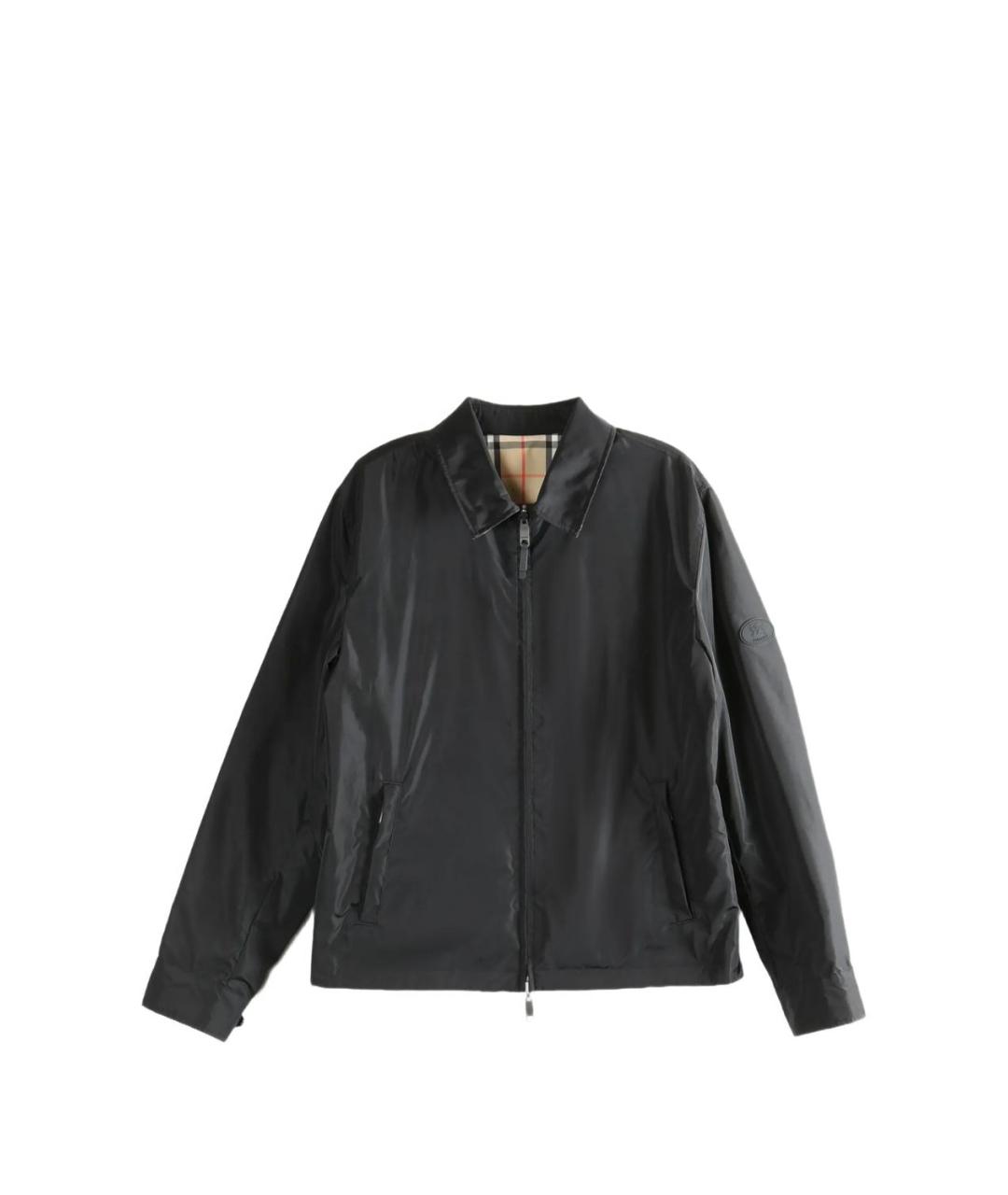 BURBERRY Черная полиамидовая куртка, фото 1