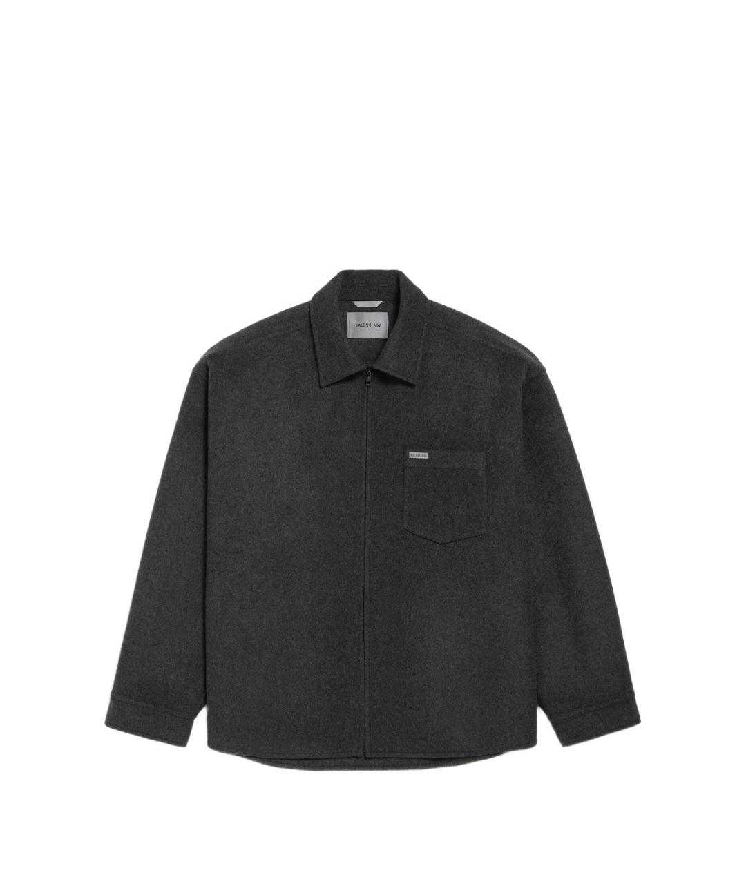 BALENCIAGA Серая шерстяная куртка, фото 2