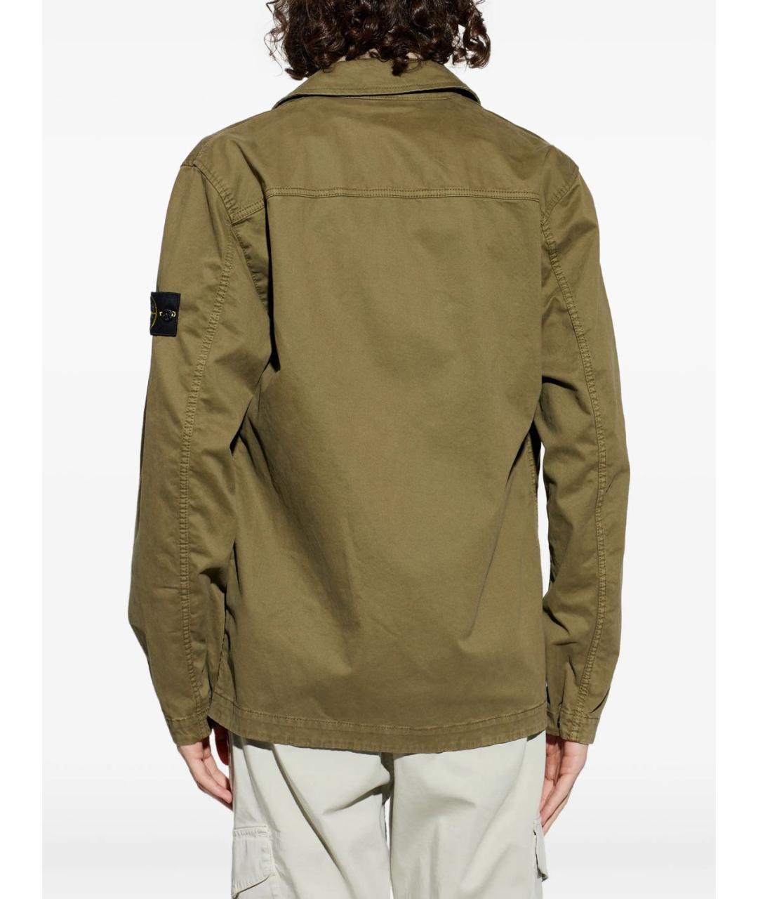 STONE ISLAND Зеленая кэжуал рубашка, фото 2