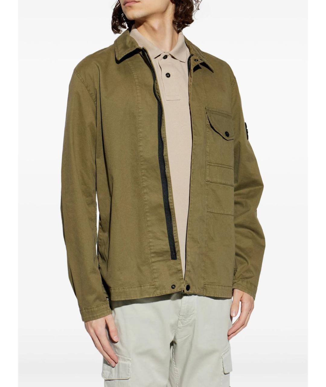 STONE ISLAND Зеленая кэжуал рубашка, фото 4