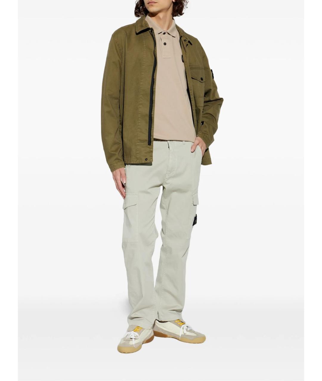 STONE ISLAND Зеленая кэжуал рубашка, фото 3