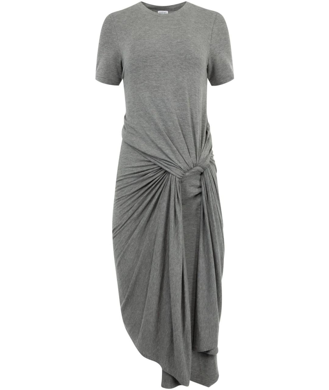LOEWE Серое кашемировое повседневное платье, фото 1