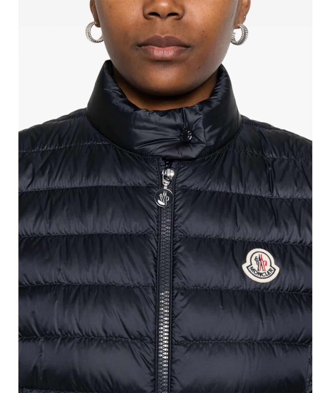 MONCLER Темно-синий полиамидовый жилет, фото 5