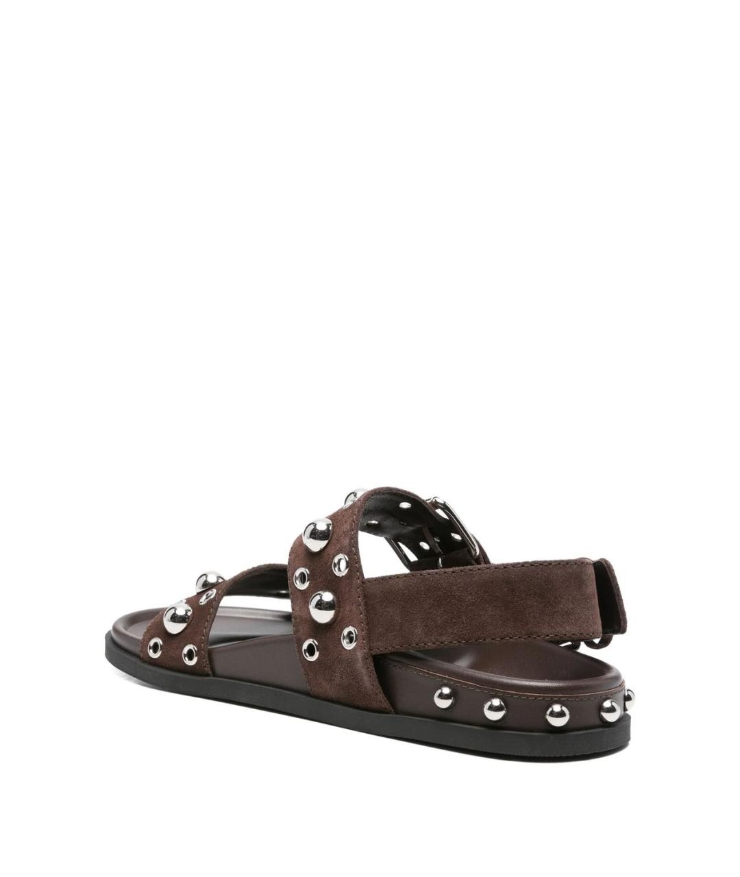 VALENTINO Коричневые кожаные сандалии, фото 2