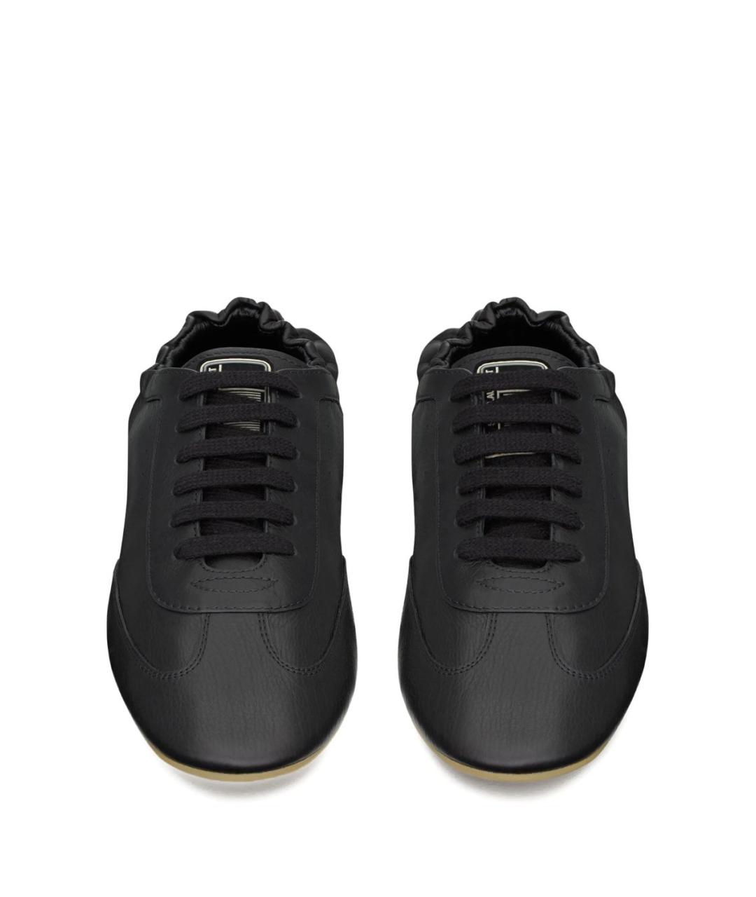 SAINT LAURENT Черные кожаные кроссовки, фото 2