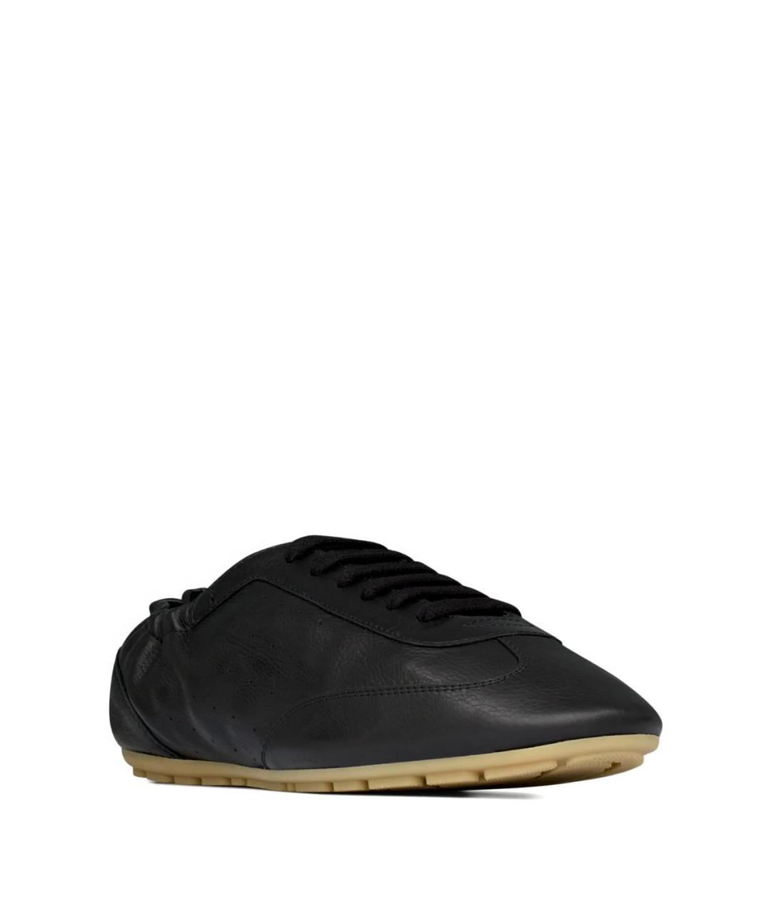 SAINT LAURENT Черные кожаные кроссовки, фото 3