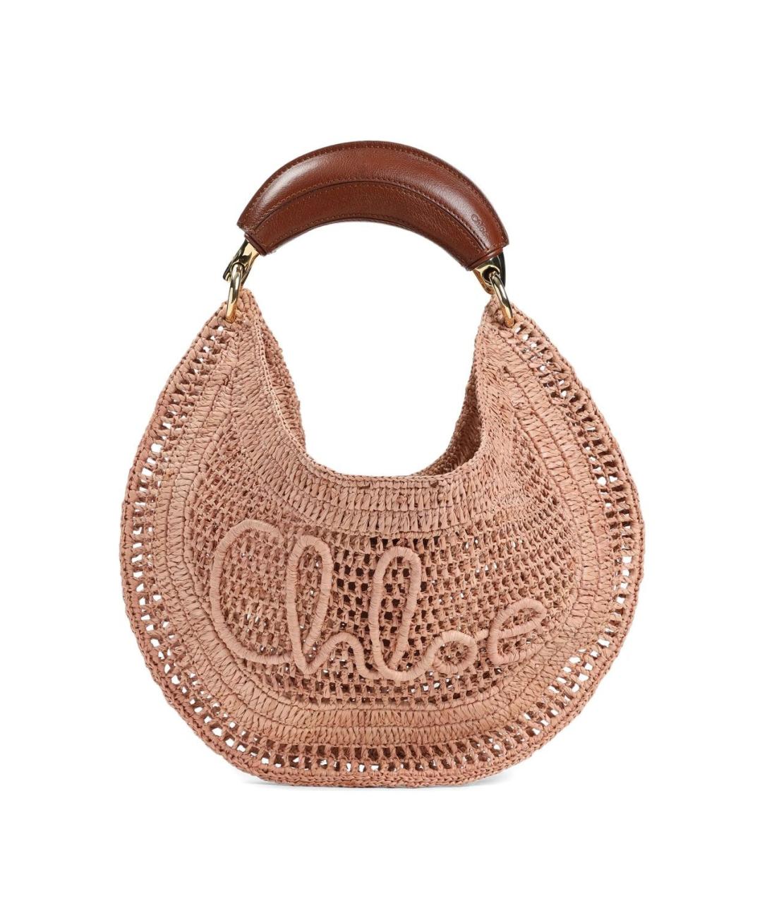 CHLOE Бежевая пелетеная сумка через плечо, фото 1