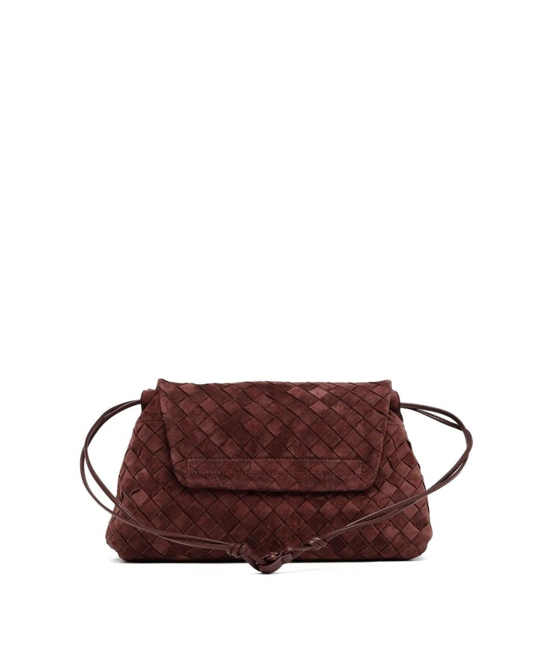 BOTTEGA VENETA Коричневая замшевая сумка через плечо, фото 3
