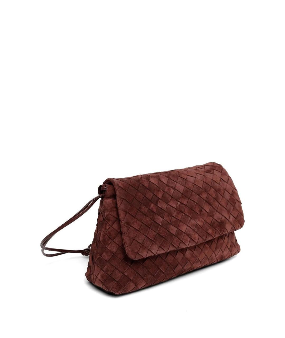 BOTTEGA VENETA Коричневая замшевая сумка через плечо, фото 2