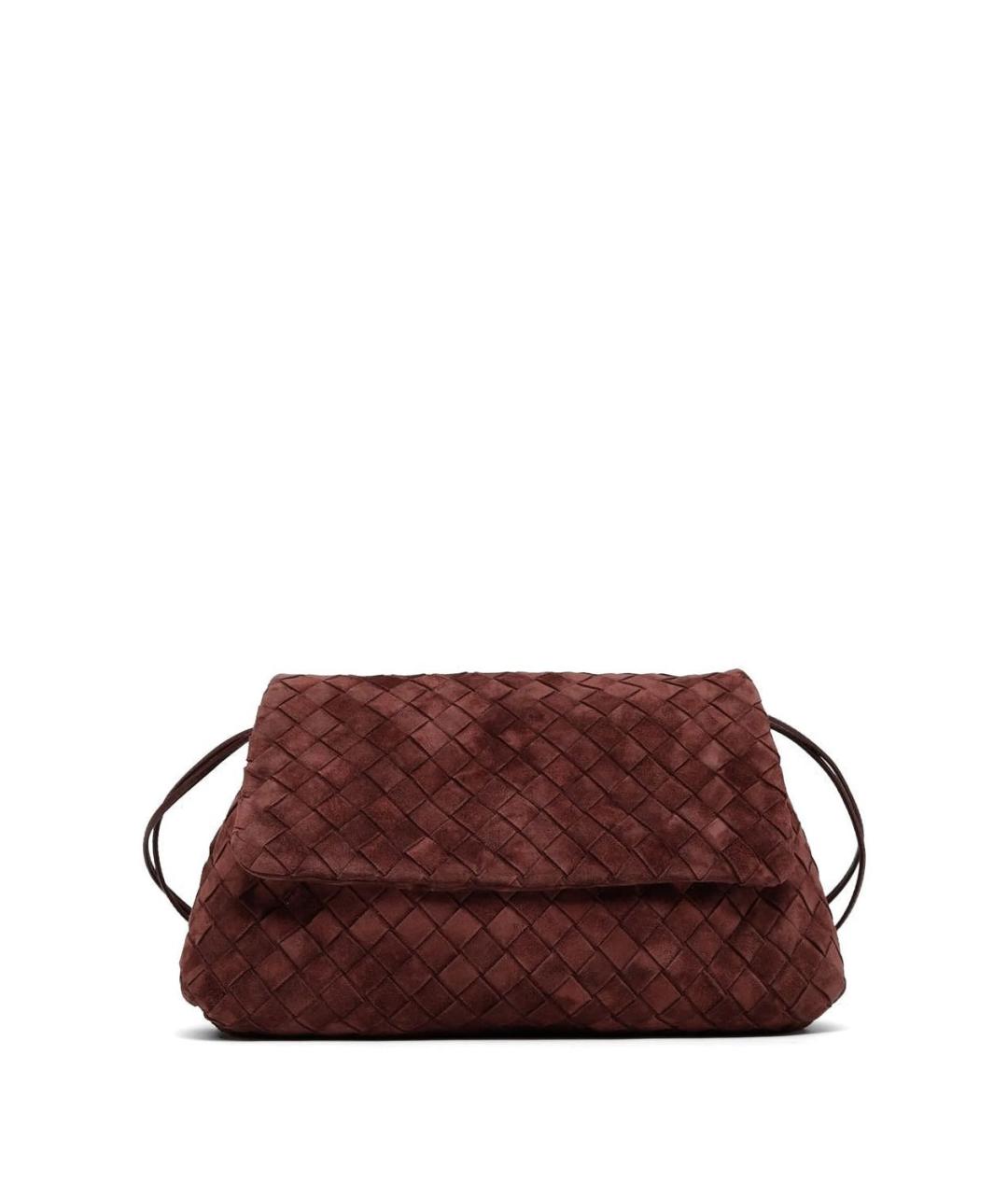 BOTTEGA VENETA Коричневая замшевая сумка через плечо, фото 1