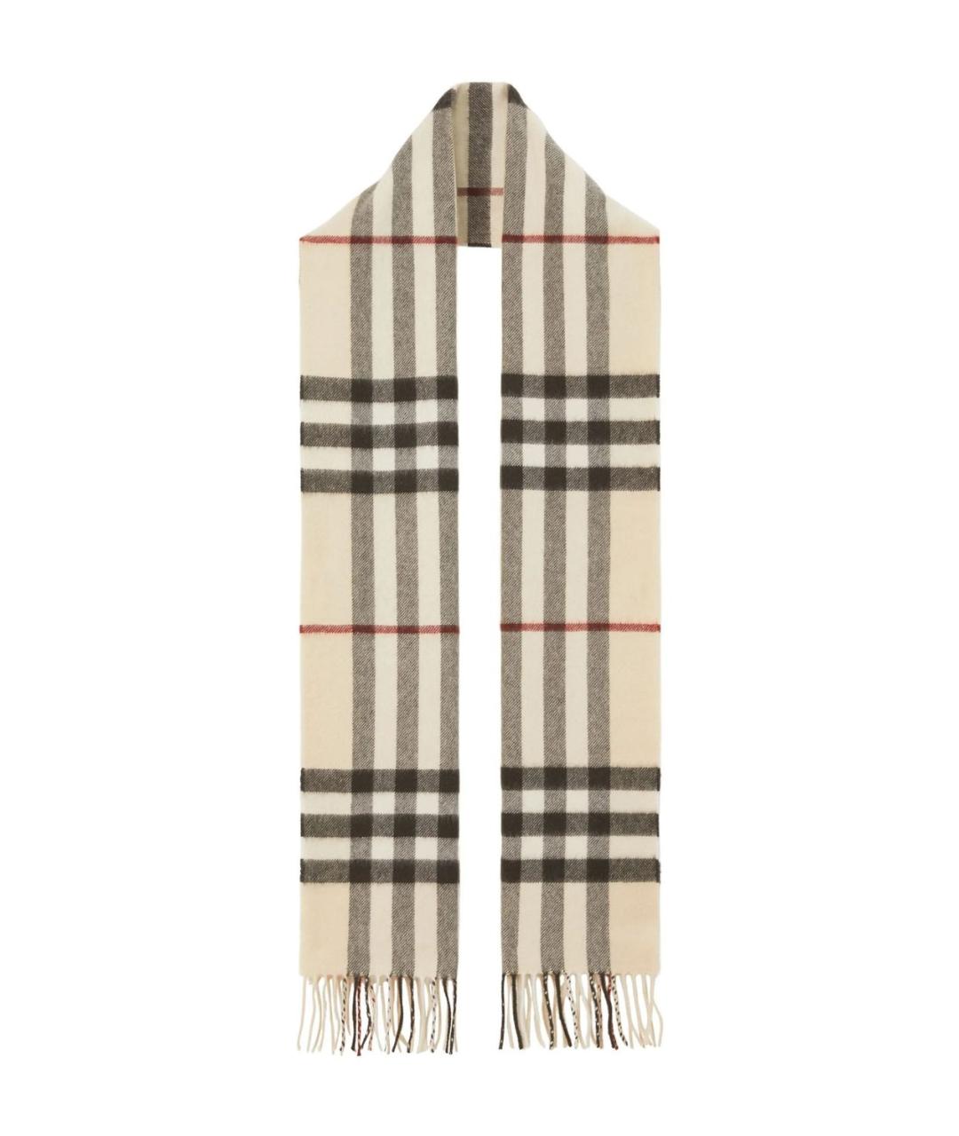 BURBERRY Бежевый кашемировый шарф, фото 2