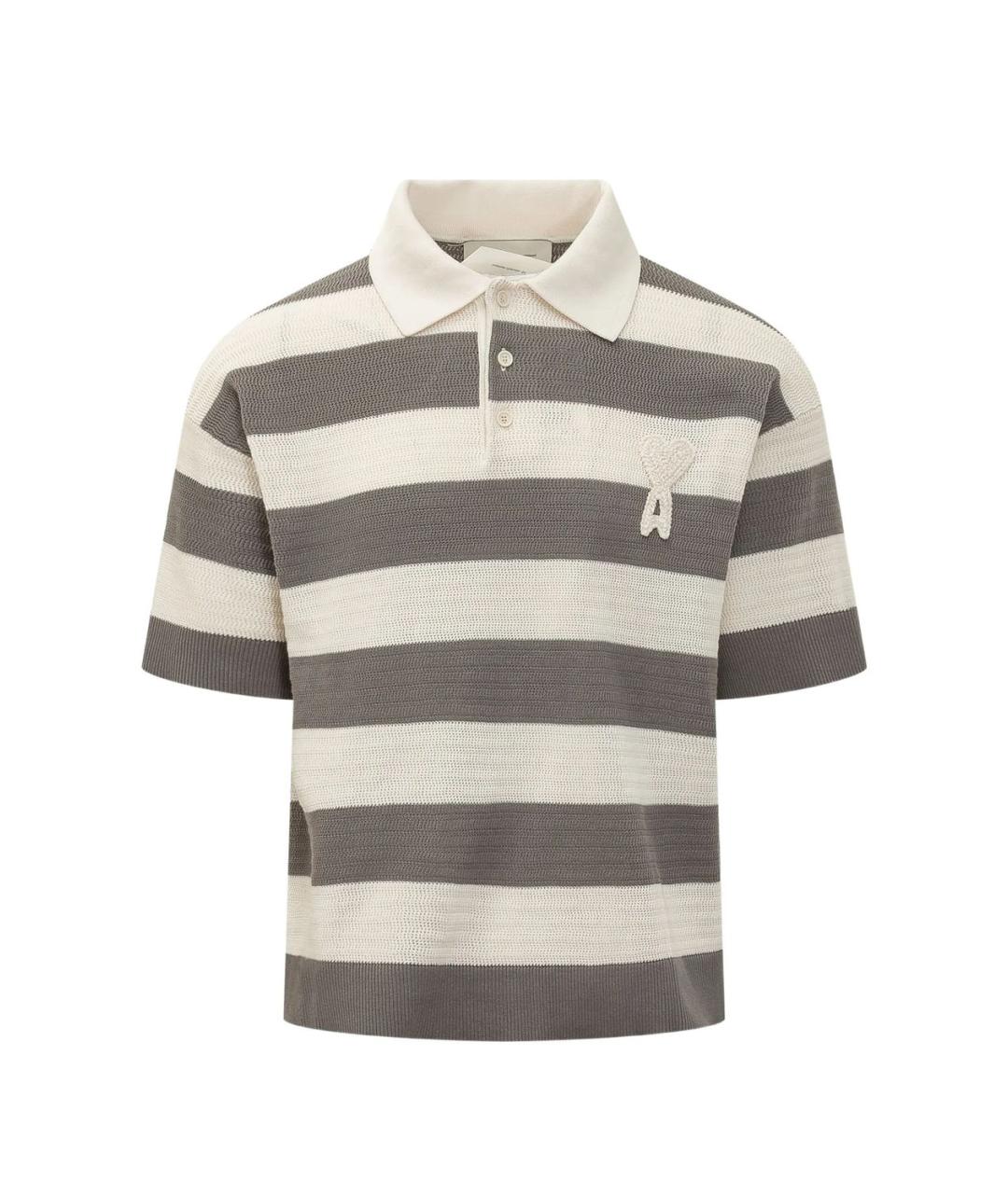 Ami Paris Мульти хлопковое поло с коротким рукавом, фото 1